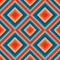 Vintage aestethic pattern with triangles in the style of the 70s and 60 vector