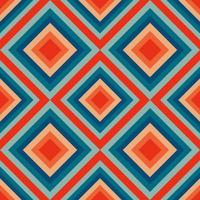 Vintage aestethic pattern with triangles in the style of the 70s and 60 vector