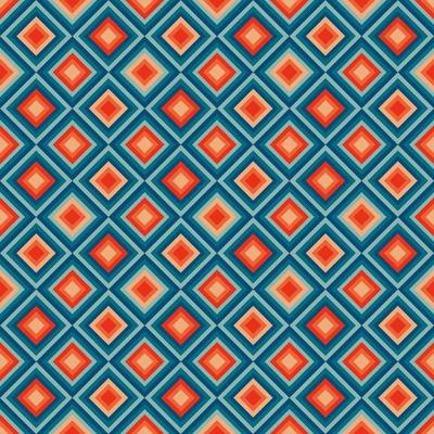 Vintage aestethic pattern with triangles in the style of the 70s and 60