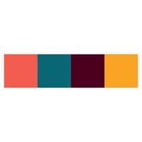 Groovy retro colors in the style of the 60s and 70s. Palette for vintage design vector