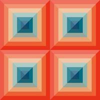 Vintage aestethic pattern with squares in the style of the 70s and 60 vector