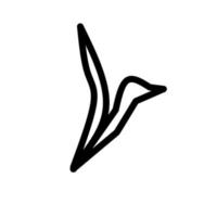 vector icon flying bird on white background