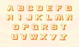 Abstract Sunshine Ray Glow Alphabet Vector Set