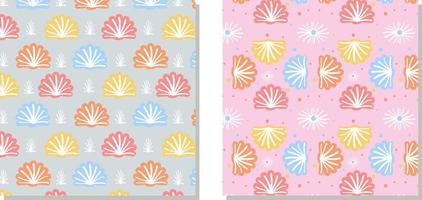 Vector seamless pattern with shells. Marine life, underwater world, modern design for textile print packaging