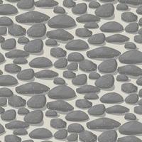 Background of sea stones. Pattern in vector natural style. Different stones on the sand with a shadow. Marine theme. Suitable for textile and paper printed products.