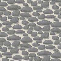 Background of sea stones. Pattern in vector natural style. Different stones on the sand with a shadow. Marine theme. Suitable for textile and paper printed products.