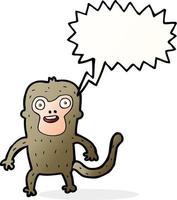 cartoon monkey with speech bubble vector