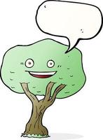 cartoon tree with speech bubble vector