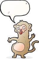 funny cartoon monkey with speech bubble vector