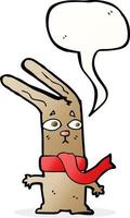 cartoon rabbit with speech bubble vector