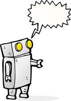 cartoon robot with speech bubble vector