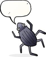 insecto de dibujos animados con burbujas de discurso vector