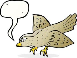 cartoon bird with speech bubble vector