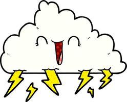 Vector cartoon thundercloud