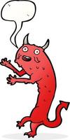 cartoon devil with speech bubble vector