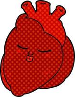 cartoon red heart vector