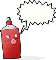 cartoon spray can with speech bubble vector