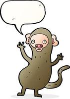 cartoon monkey with speech bubble vector