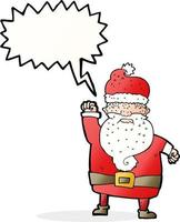 cartoon angry santa claus with speech bubble vector