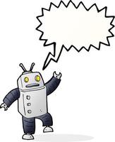 cartoon robot with speech bubble vector