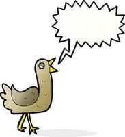 cartoon bird with speech bubble vector