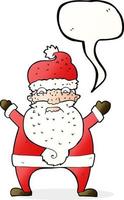cartoon stressed out santa with speech bubble vector