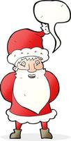 cartoon santa claus with speech bubble vector