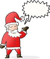 cartoon santa claus with speech bubble vector