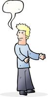 cartoon disgusted man with speech bubble vector