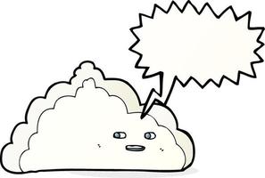 cartoon cloud with speech bubble vector