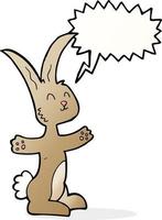cartoon rabbit with speech bubble vector