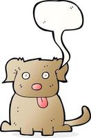 cartoon dog with speech bubble vector