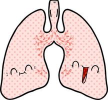 pulmones de dibujos animados de vector