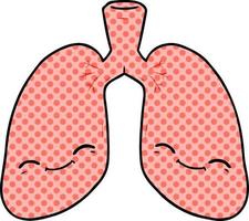 Vector cartoon lungs