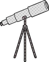 cartoon grey telescope vector