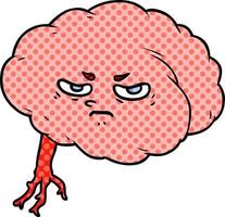 cartoon brain character vector