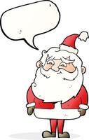 cartoon santa claus with speech bubble vector