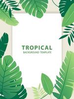 plantilla de fondo tropical vector