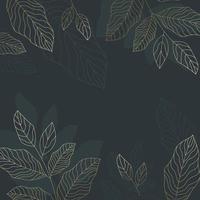 Hand drawn linear engraved floral background eps.10 vector