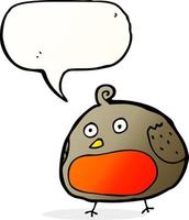 cartoon robin with speech bubble vector