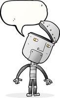 cartoon robot with speech bubble vector