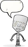 cartoon robot with speech bubble vector