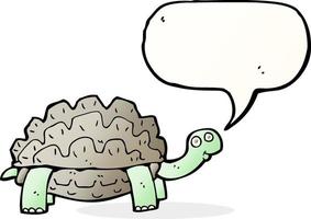 tortuga de dibujos animados con burbujas de discurso vector