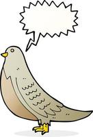 cartoon common bird with speech bubble vector