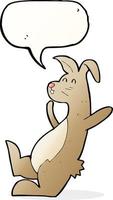 cartoon hare with speech bubble vector