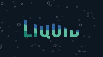 liquid water text reveal video