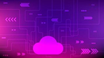 abstract technology cloud data storage, digital communication line, technology data, online network colorful backdrop illustration, perfect for backdrop, wallpaper, background, banner vector