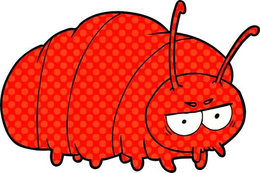 annoyed cartoon bug vector