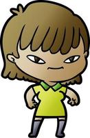 cartoon woman character vector