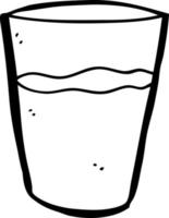 vaso de agua de dibujos animados vector